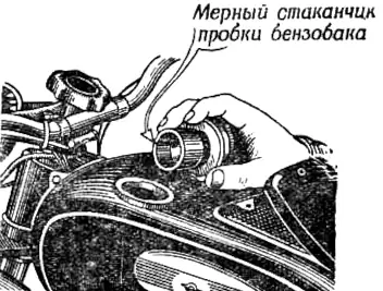Пробка бензобака мотоцикла ИЖ-49, М1А «Москва», К-125 с мерным стаканчиком